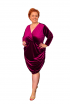 Velúrové minišaty - magenta